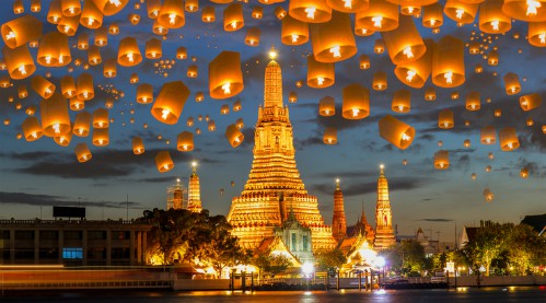 Đèn lồng rực sáng đêm Chiang Mai Khung cảnh lung linh huyền ảo của hàng nghìn chiếc đèn lồng thả trời trong đêm lễ hội đèn lồng chiang mai tháng 11