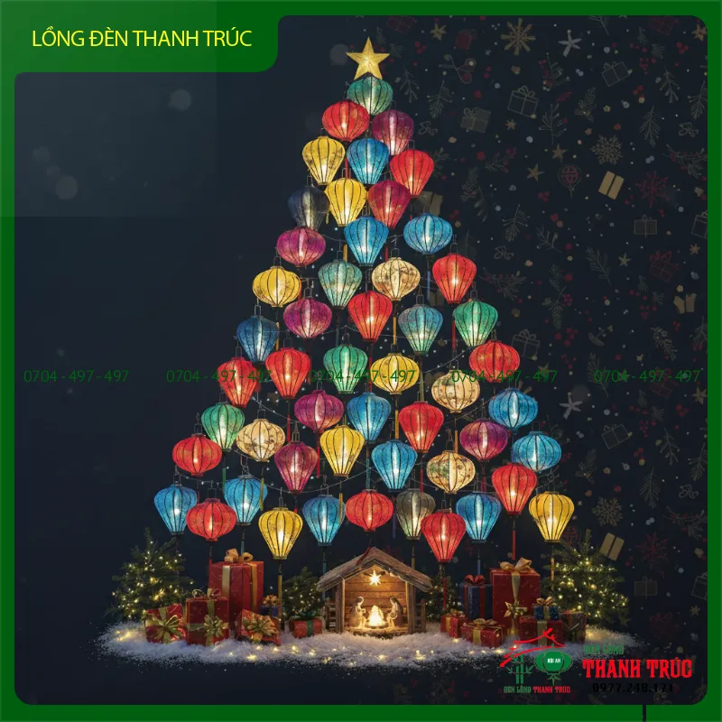 Combo Lồng Đèn Hội An Trang Trí Giáng Sinh