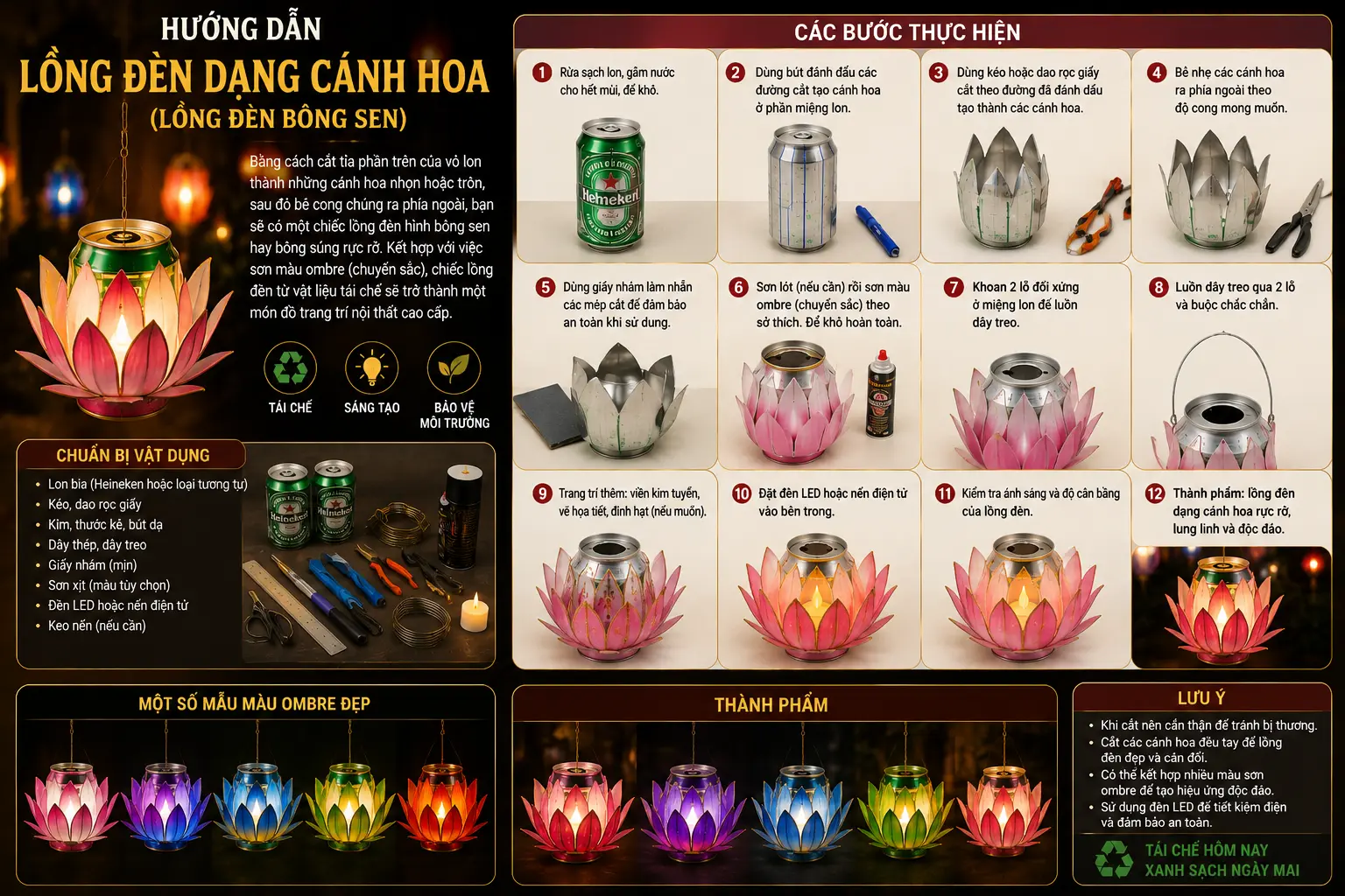 Lồng đèn dạng cánh hoa