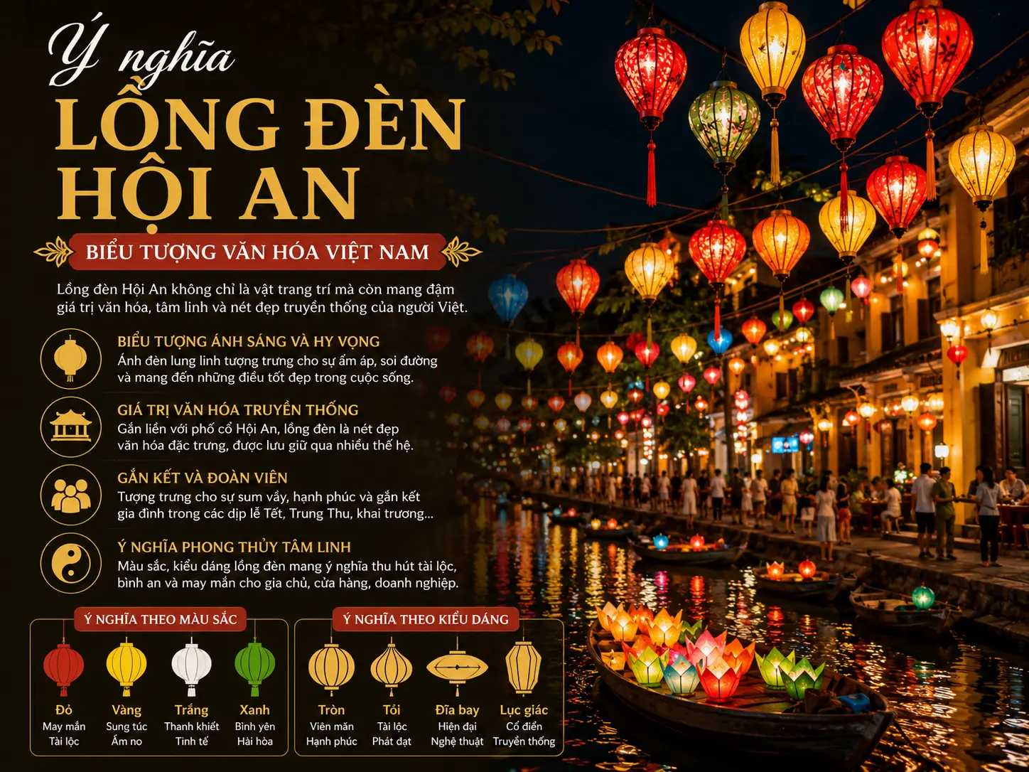 Ý nghĩa của lồng đèn Hội An trong văn hóa Việt
