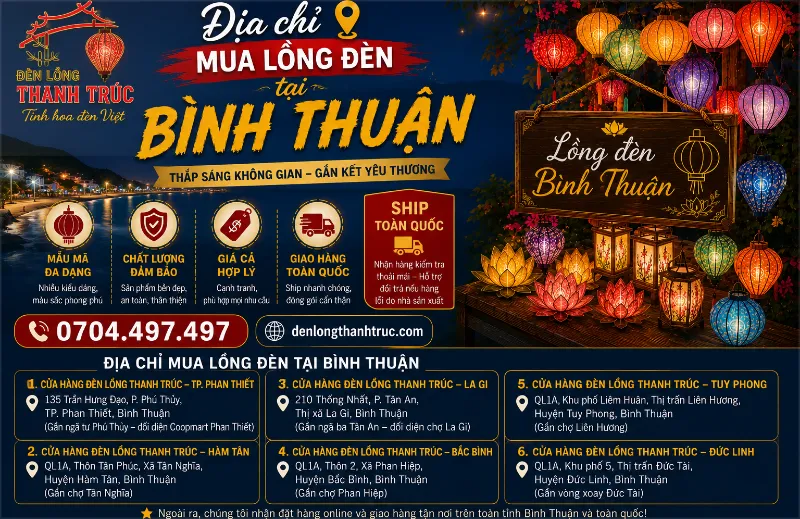 Địa chỉ mua lồng đèn tại Bình Thuận
