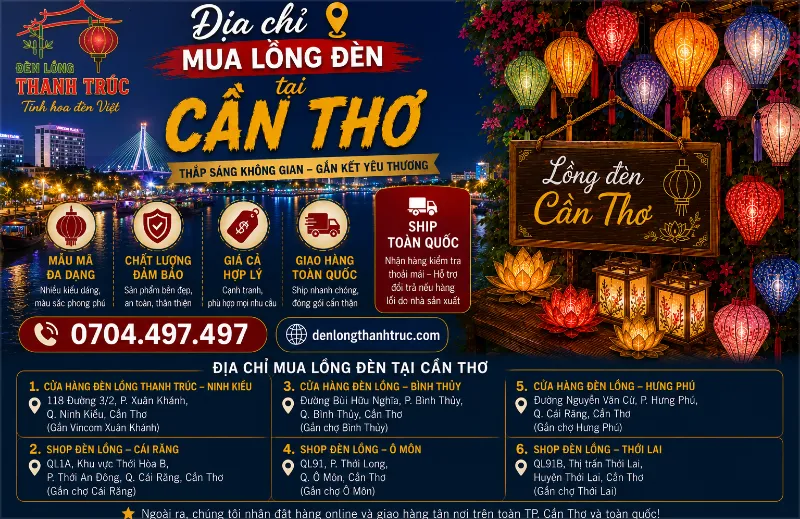địa chỉ mua lồng đèn tại cần thơ