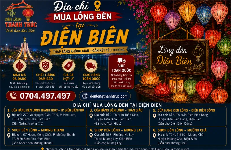 địa chỉ mua lồng đèn tại điện biên
