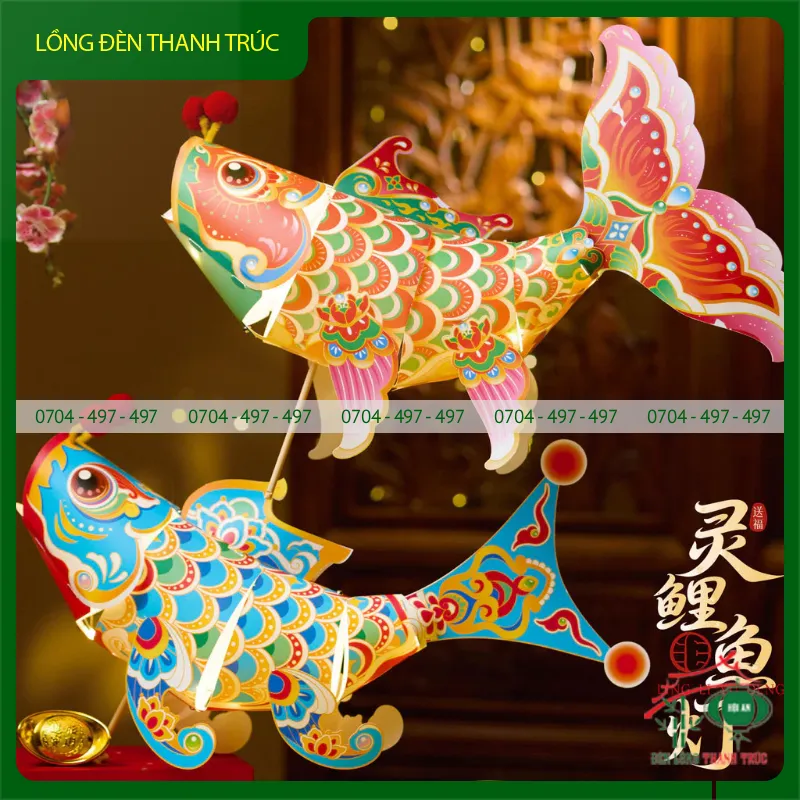 Lồng đèn cá chép Handmade tết trung thu