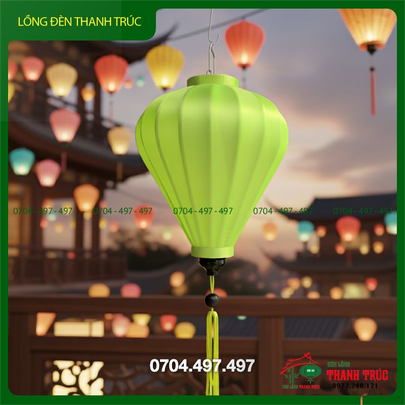 Đèn lồng vải phi trơn kiểu tỏi - Ảnh 6