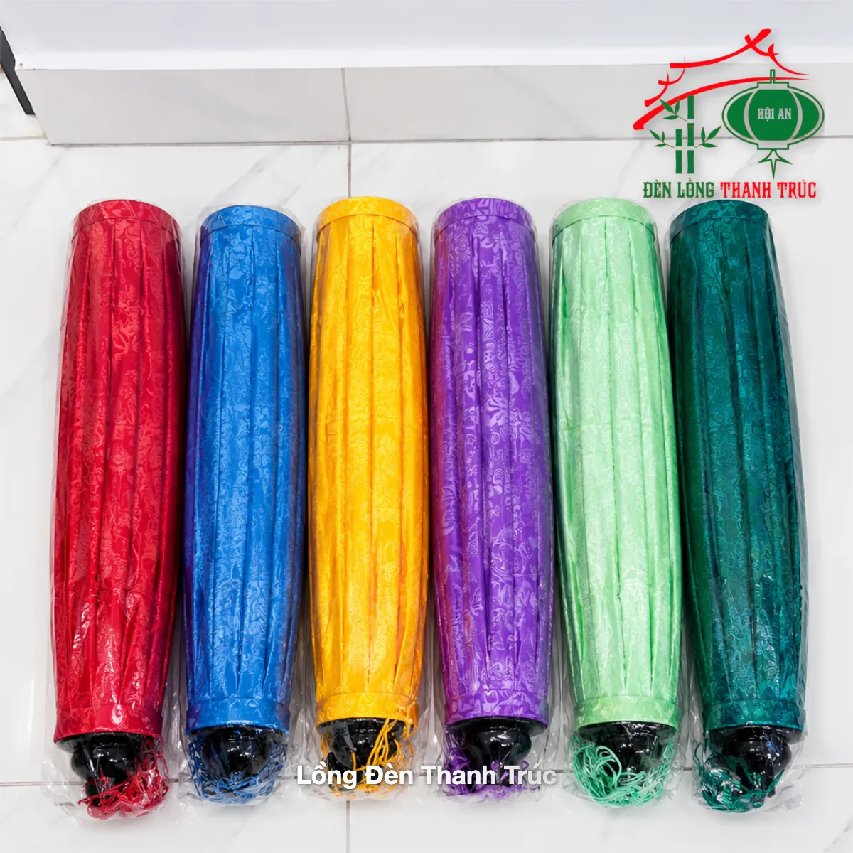 Alternative view of [HCM] - Combo 10 lồng đèn hội an- Lộn xộn - Lụa gấm - Size 40