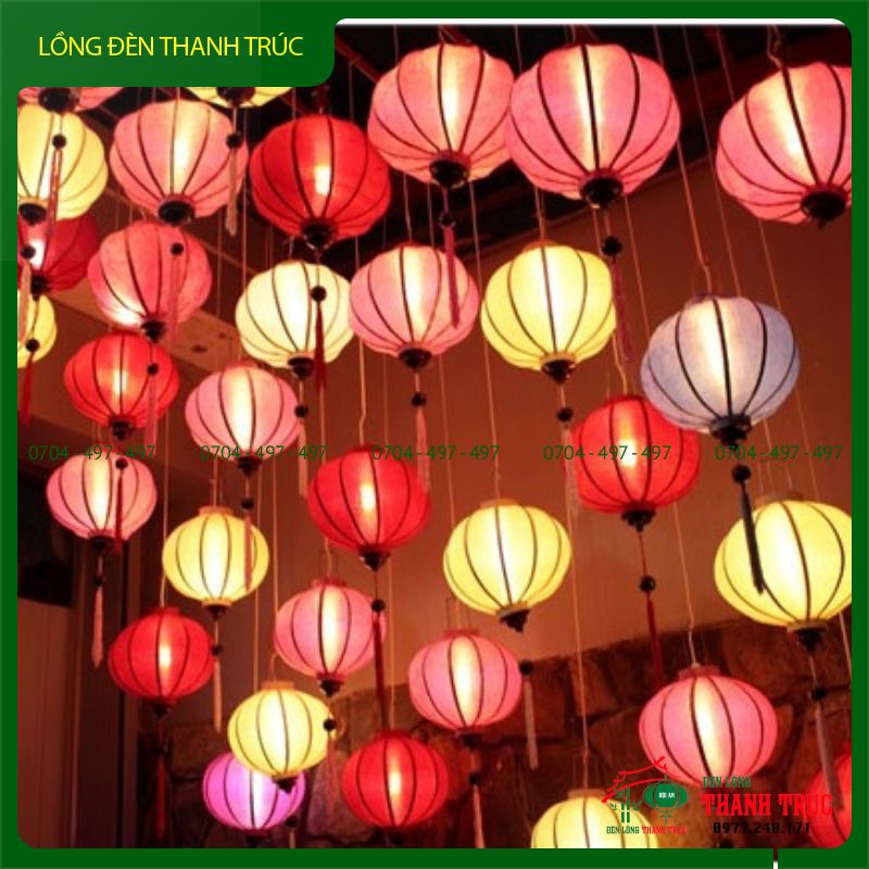 Alternative view of Lồng đèn hội an phi trơn treo quán cafe