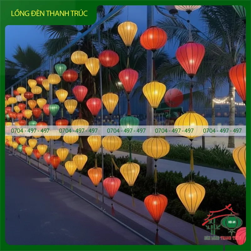 Lồng đèn phi trơn trang trí tết