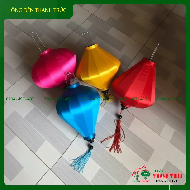 Lồng đèn hội an vải phi trơn