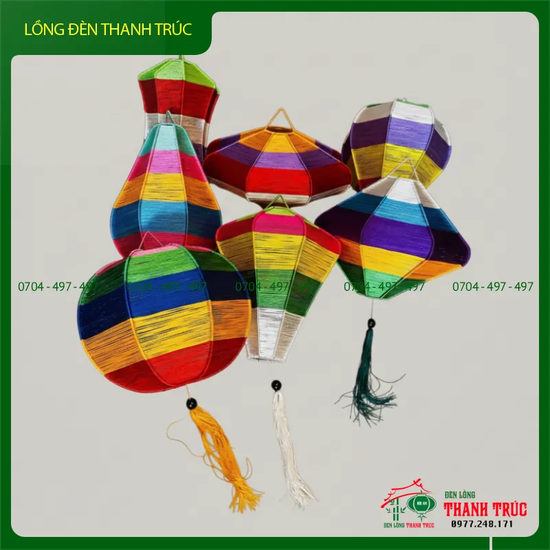 Lồng Đèn Khung Sắt Đan Chỉ