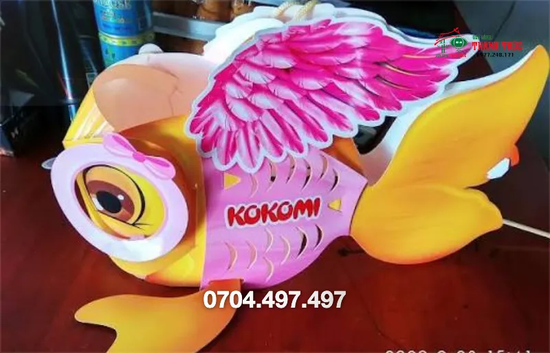Lồng đèn kokomi sáng tạo độc đáo Mẫu lồng đèn kokomi độc đáo làm từ chất liệu tái chế sáng tạo bởi Thanh Trúc