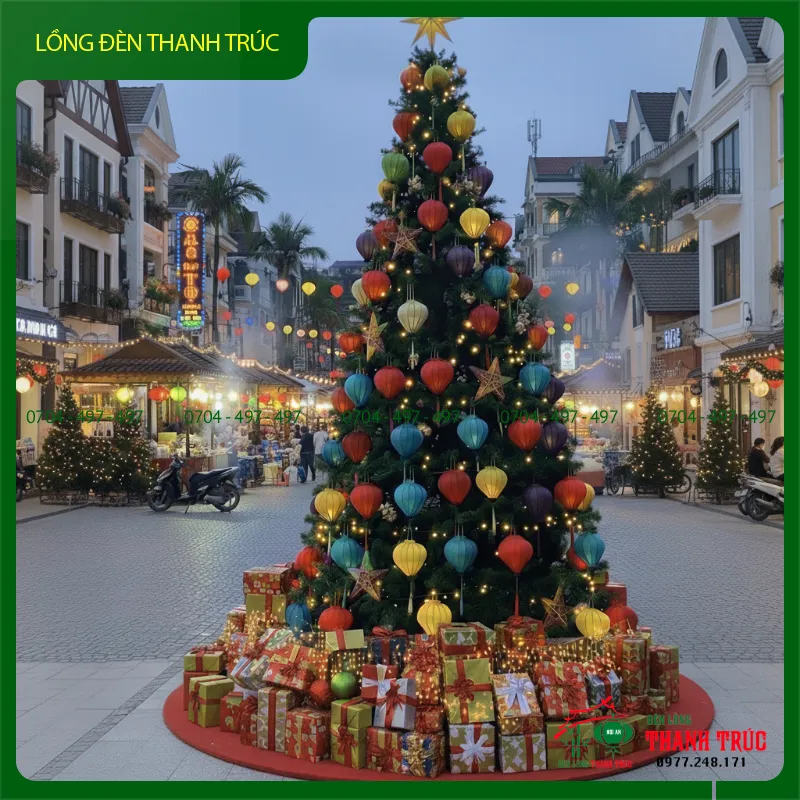 Lồng đèn mini trang trí cây thông noen