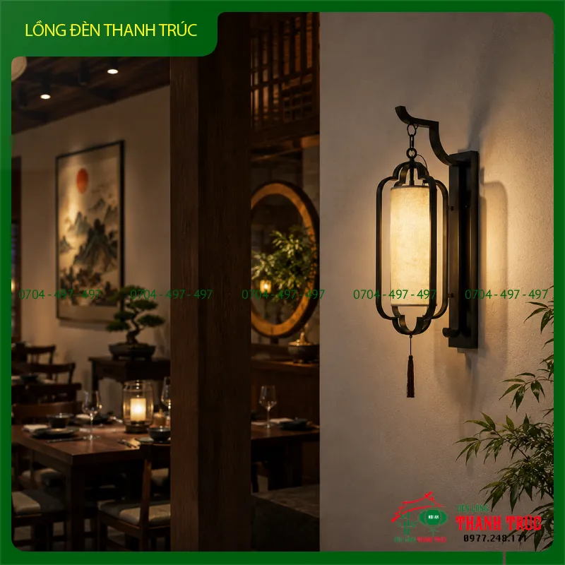 Lồng đèn sắt treo tường