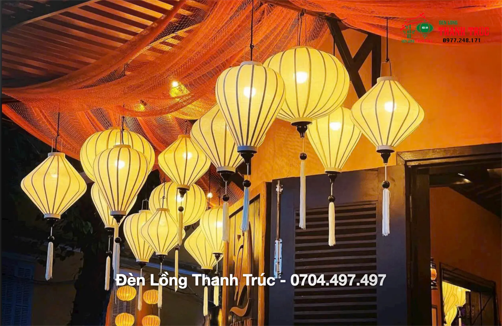 Hãy liên hệ ngay Xưởng lồng đèn Thanh Trúc để nhận tư vấn trang trí lồng đèn đẹp nhất tại Pleiku
