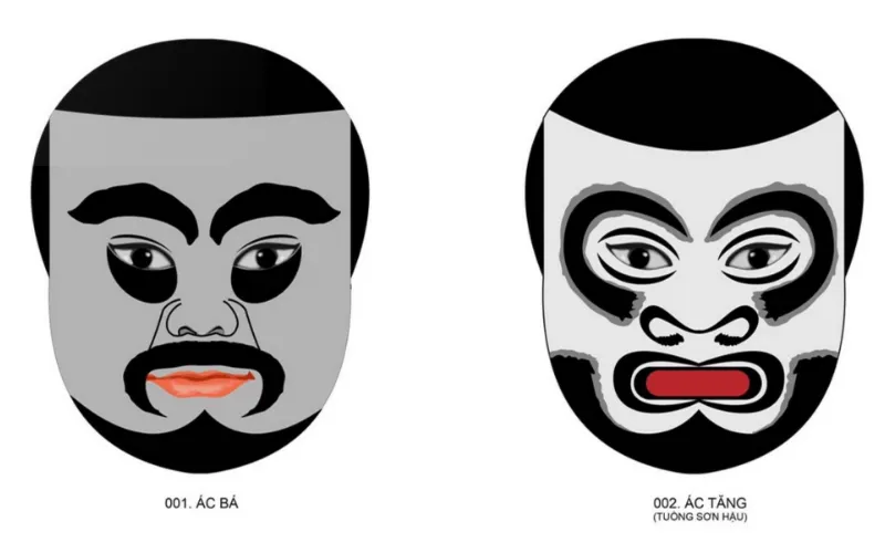 Mẫu Mặt Nạ Tuồng Truyền Thống Số 1